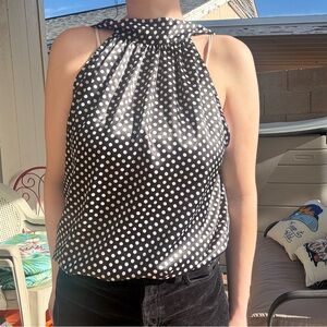 Forever 21 Black and White Polka Dot Blouse